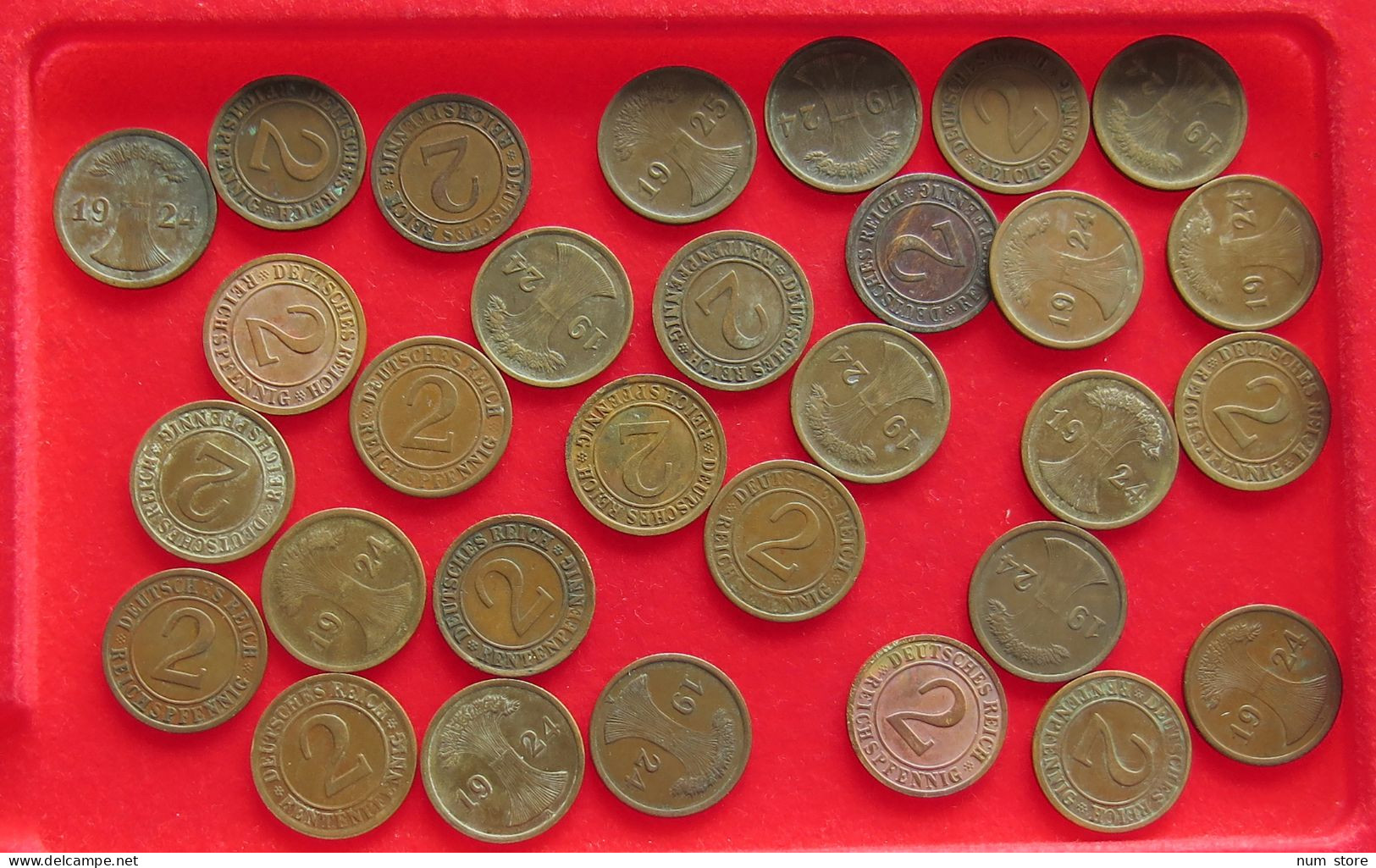 COLLECTION LOT GERMANY WEIMAR 2 PFENNIG 30PC 100G #xx40 1317 - Verzamelingen