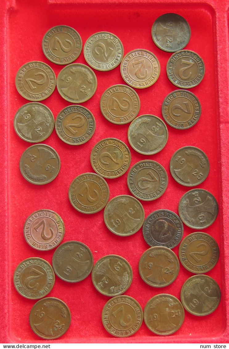 COLLECTION LOT GERMANY WEIMAR 2 PFENNIG 30PC 100G #xx40 1317 - Verzamelingen