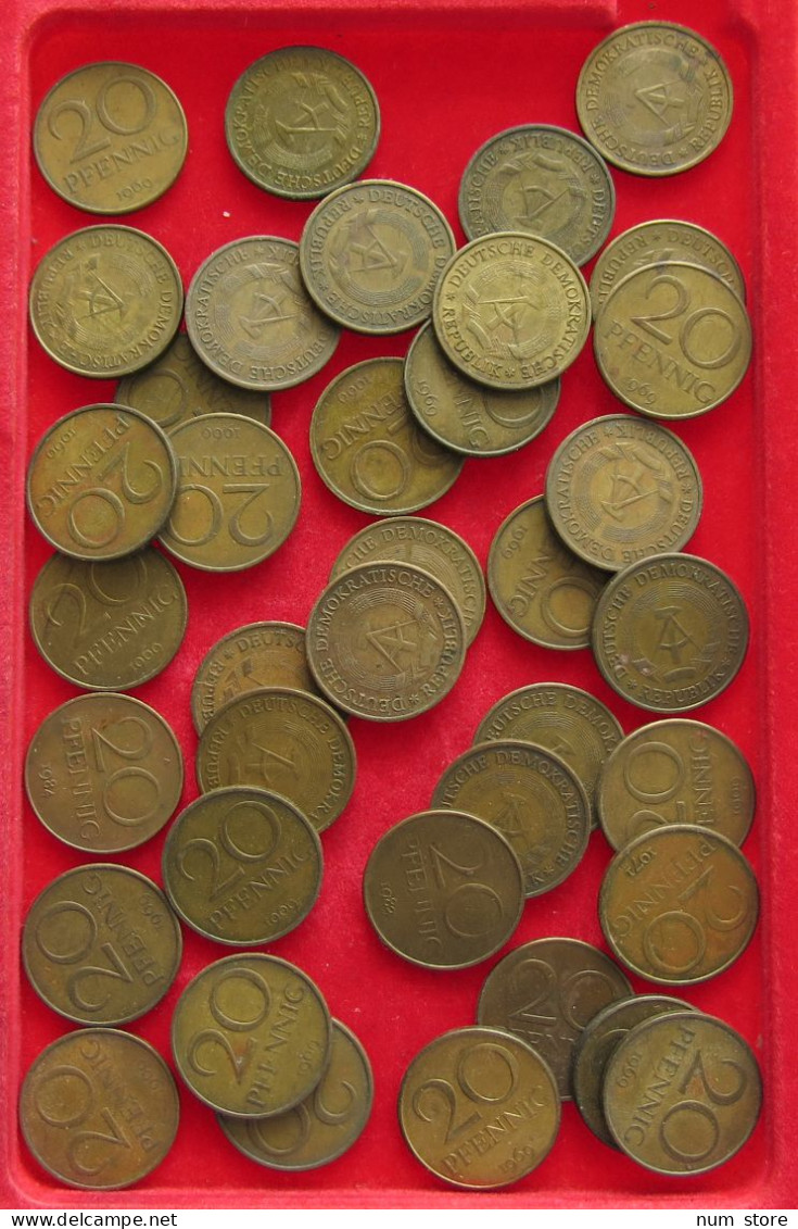 COLLECTION LOT GERMANY DDR 20 PFENNIG 38PC 206G #xx40 1670 - Collezioni