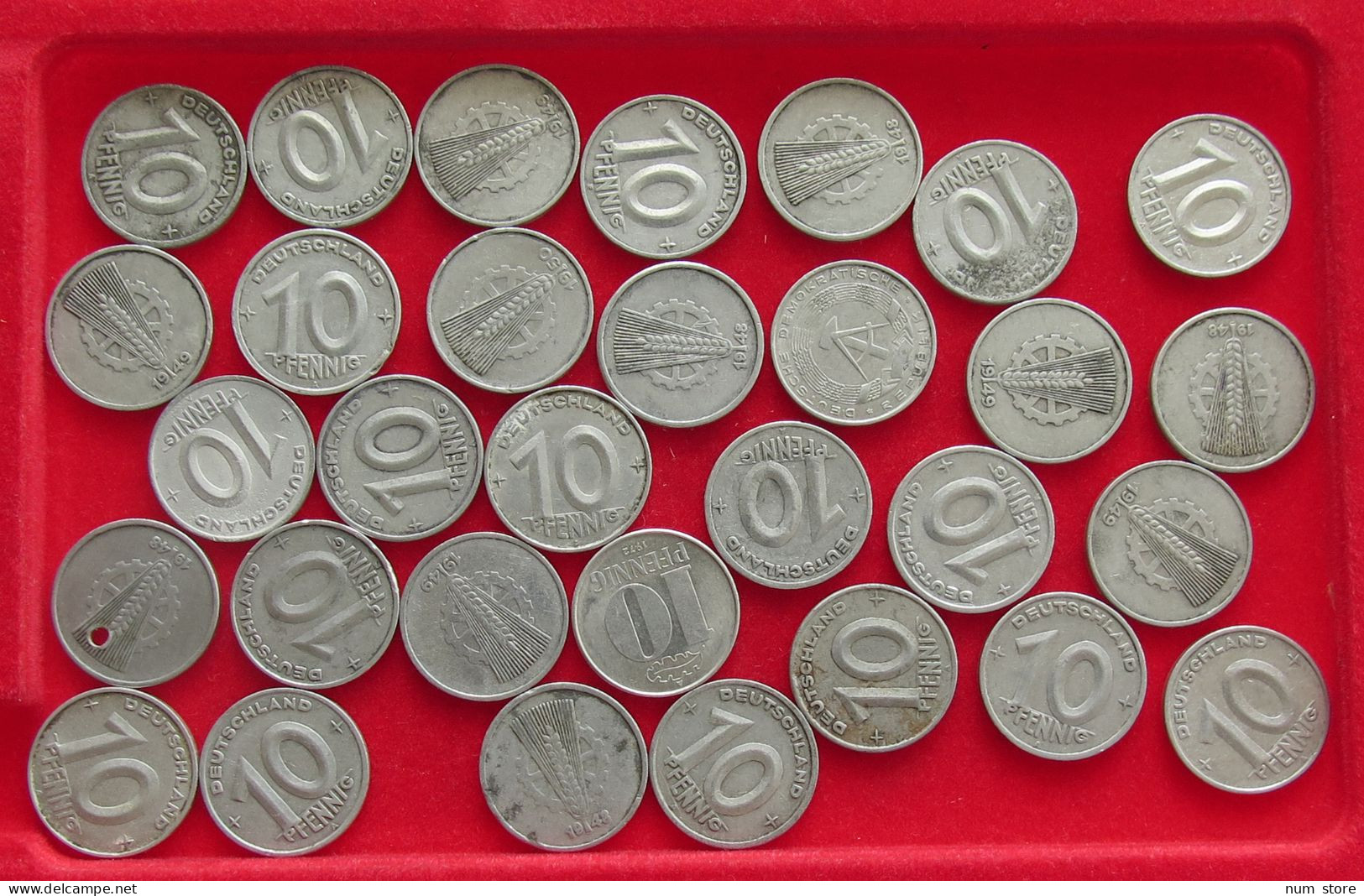 COLLECTION LOT GERMANY DDR 10 PFENNIG 31PC 47G #xx40 1698 - Sammlungen