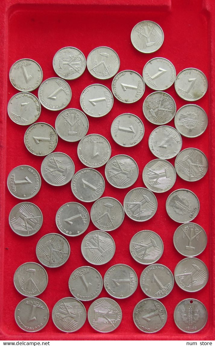 COLLECTION LOT GERMANY DDR 1 PFENNIG 42PC 32G #xx40 1700 - Collezioni