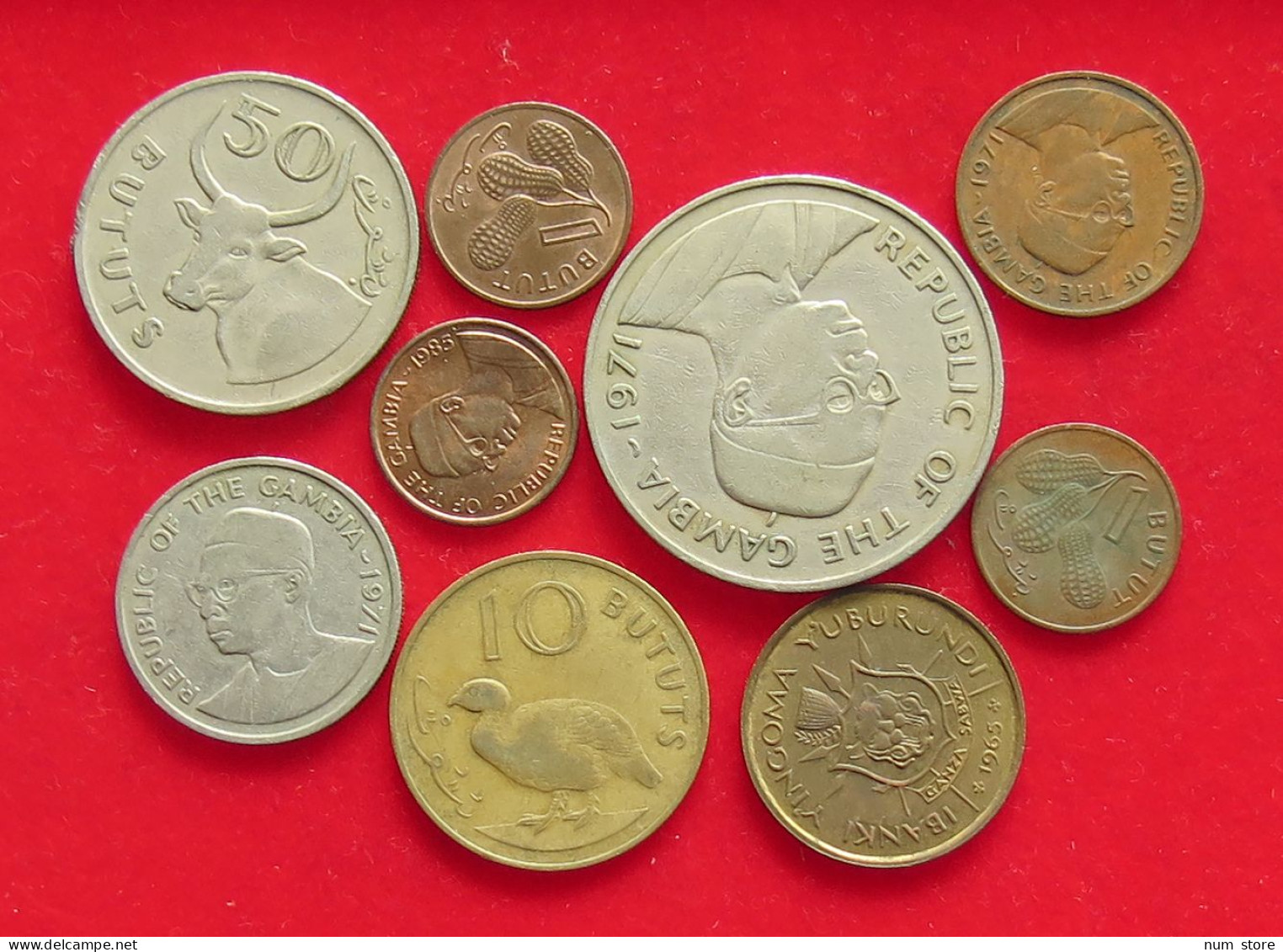 COLLECTION LOT GAMBIA 9PC 55G #xx40 1421 - Gambie