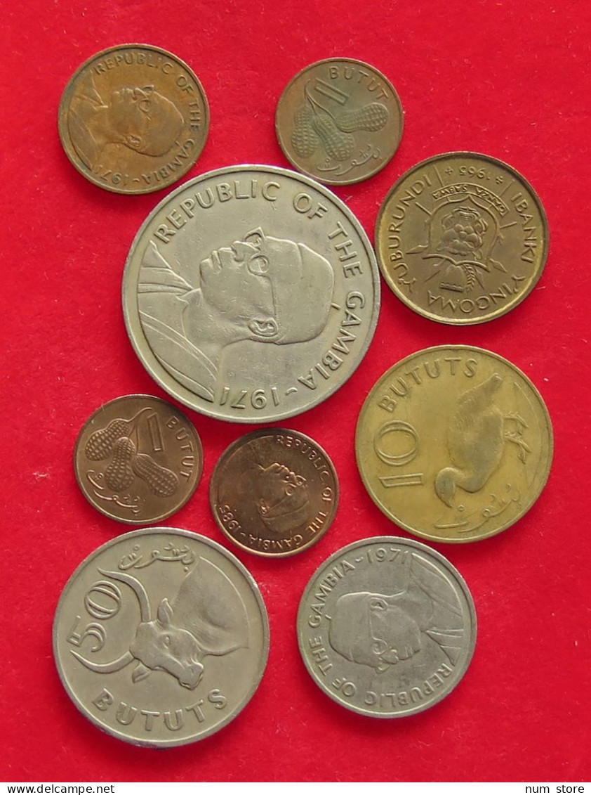 COLLECTION LOT GAMBIA 9PC 55G #xx40 1421 - Gambie