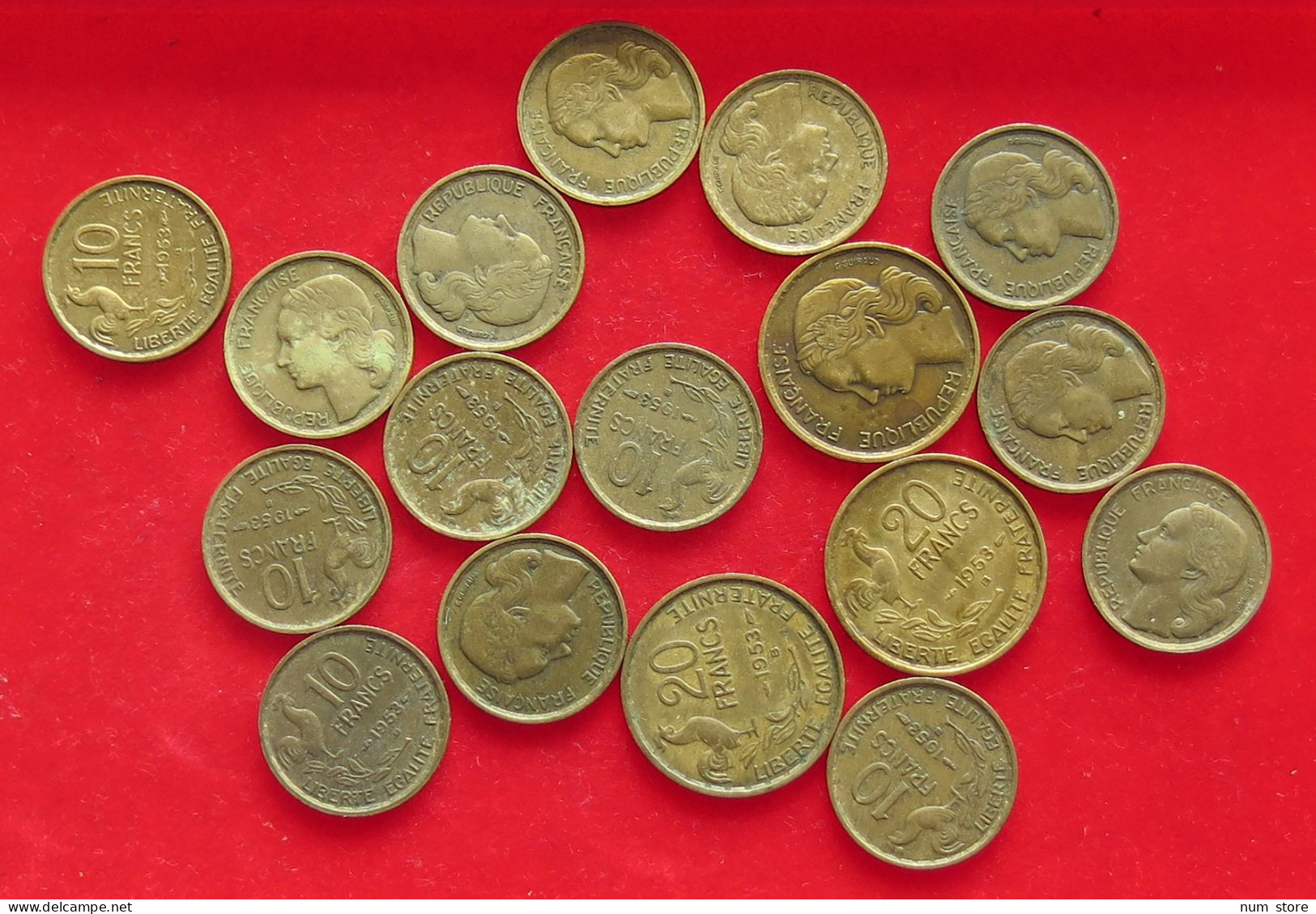 COLLECTION LOT FRANCE 1953 B 17PC 55G #xx40 1241 - Collections