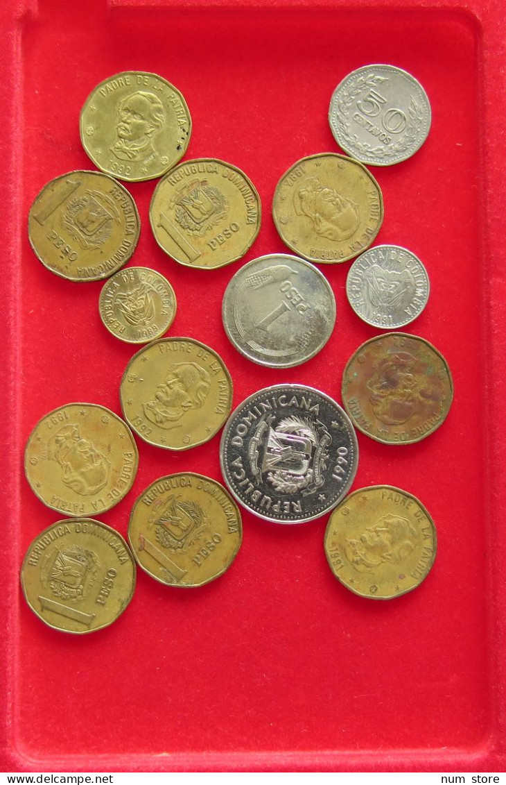 COLLECTION LOT DOMINICAN REPUBLIC 15PC 94G #xx40 1328 - Dominicaine