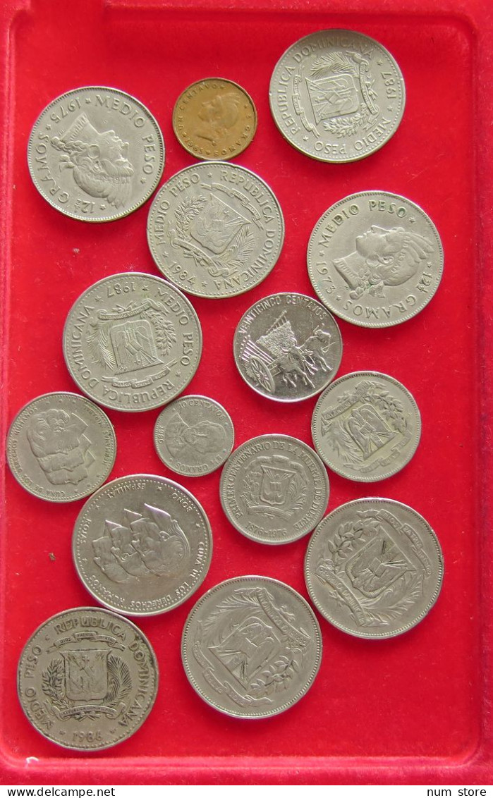 COLLECTION LOT DOMINICAN REPUBLIC 15PC 143G #xx40 1331 - Dominicaine
