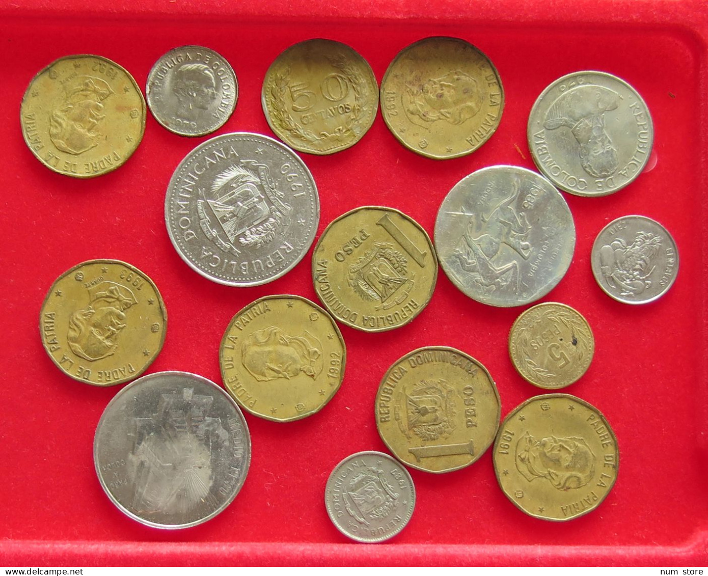 COLLECTION LOT DOMINICAN REPUBLIC 16PC 100G #xx40 1329 - Dominicaine