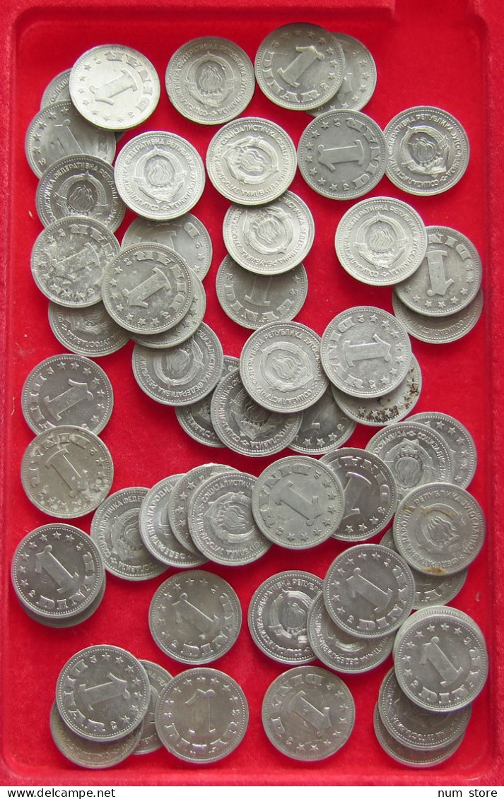 COLLECTION LOT YUGOSLAVIA DINAR 55PC 50G #xx40 1238 - Yugoslavia