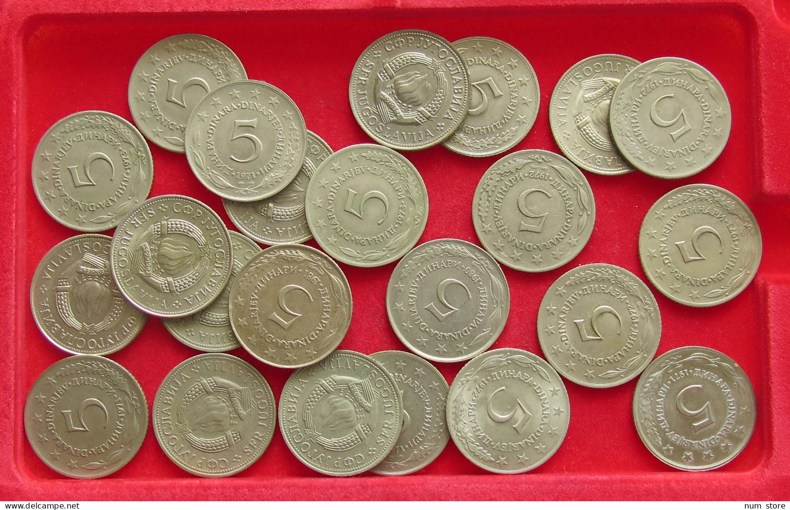 COLLECTION LOT YUGOSLAVIA 5 DINARA 23PC 155G #xx40 1654 - Joegoslavië