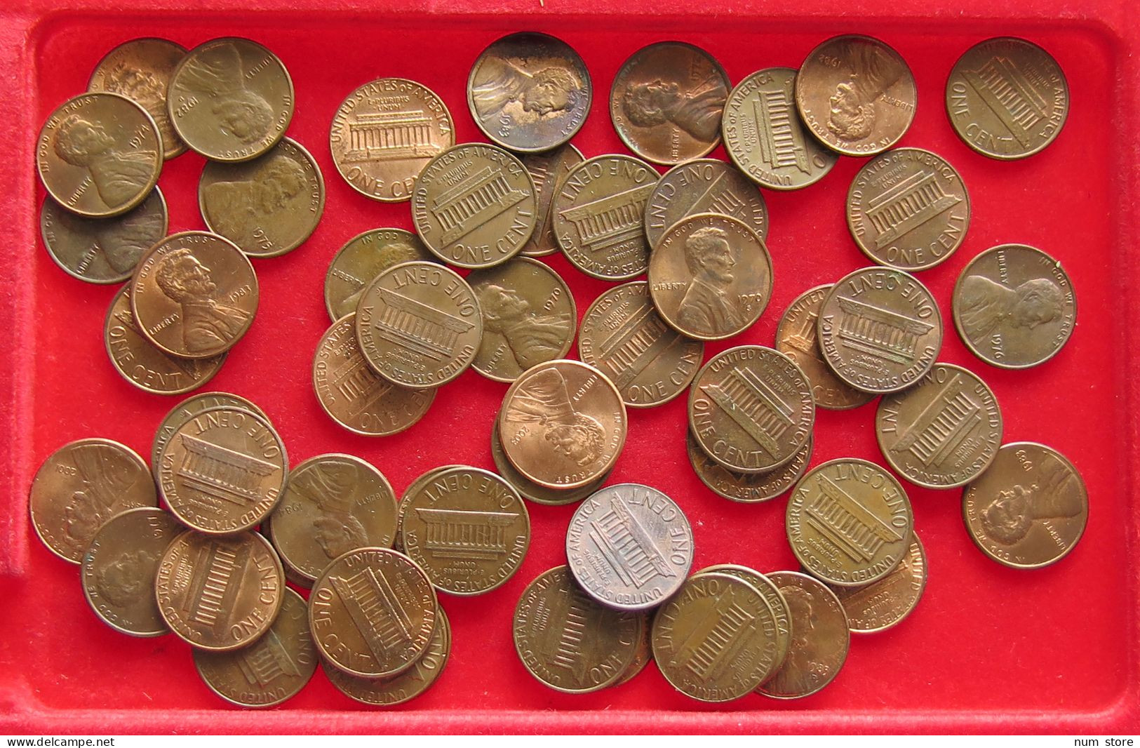 COLLECTION LOT UNITED STATES OF AMERICA CENT 54PC 157G #xx40 1389 - Collections