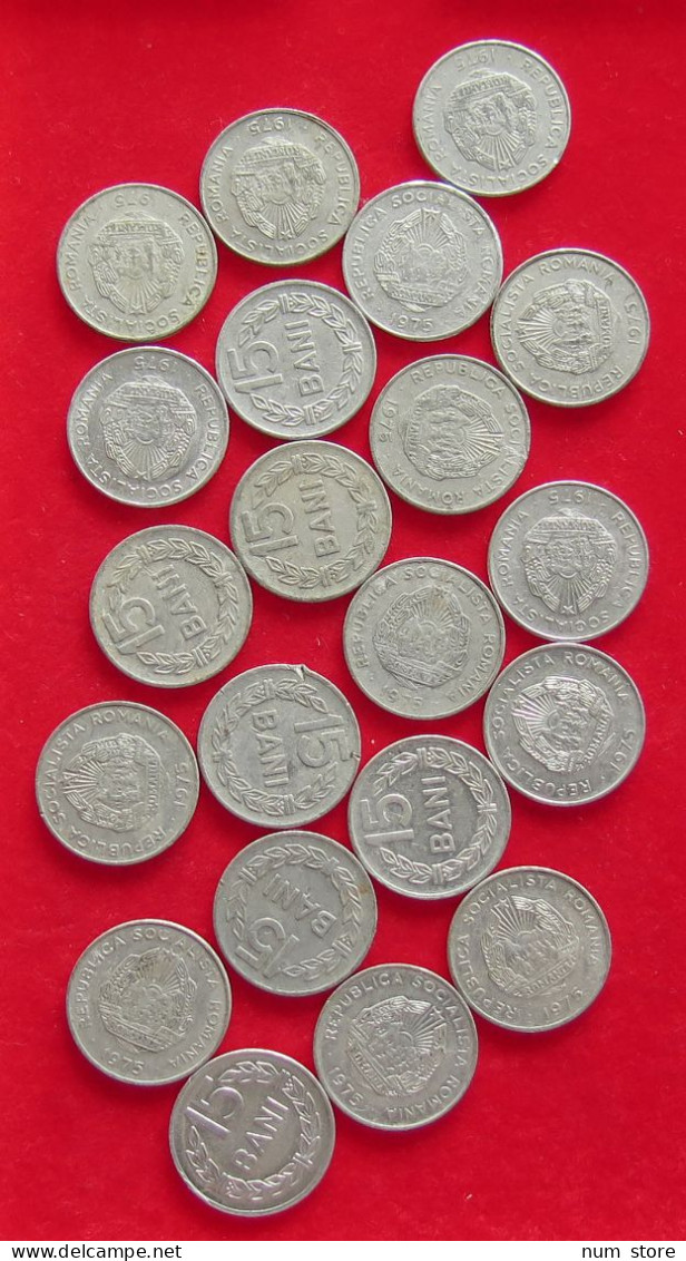 COLLECTION LOT ROMANIA 15 BANI 21PC 19G #xx40 1574 - Romania