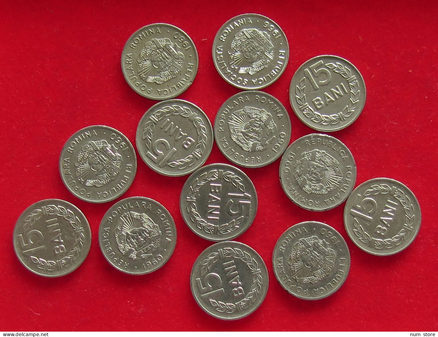 COLLECTION LOT ROMANIA 15 BANI 13PC 37G #xx40 1597 - Rumania