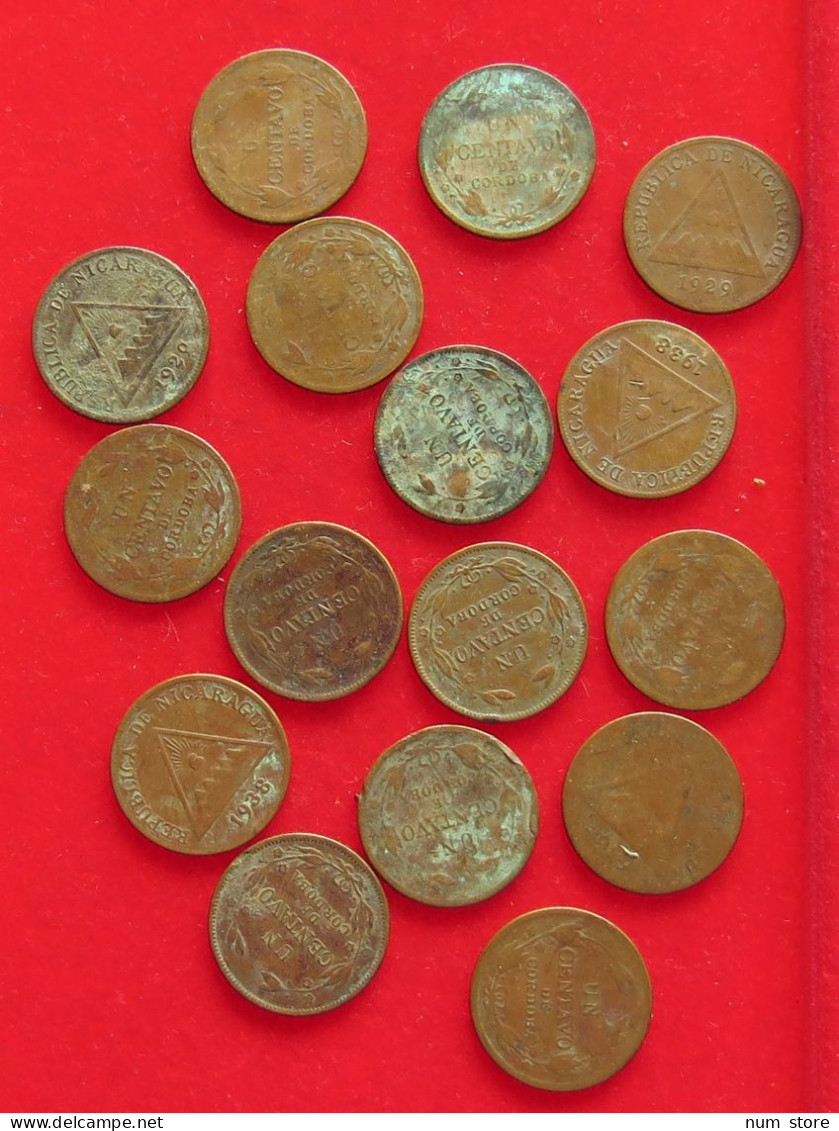 COLLECTION LOT NICARAGUA CENTAVO BEFORE 1945 16PC 61G #xx40 1424 - Nicaragua