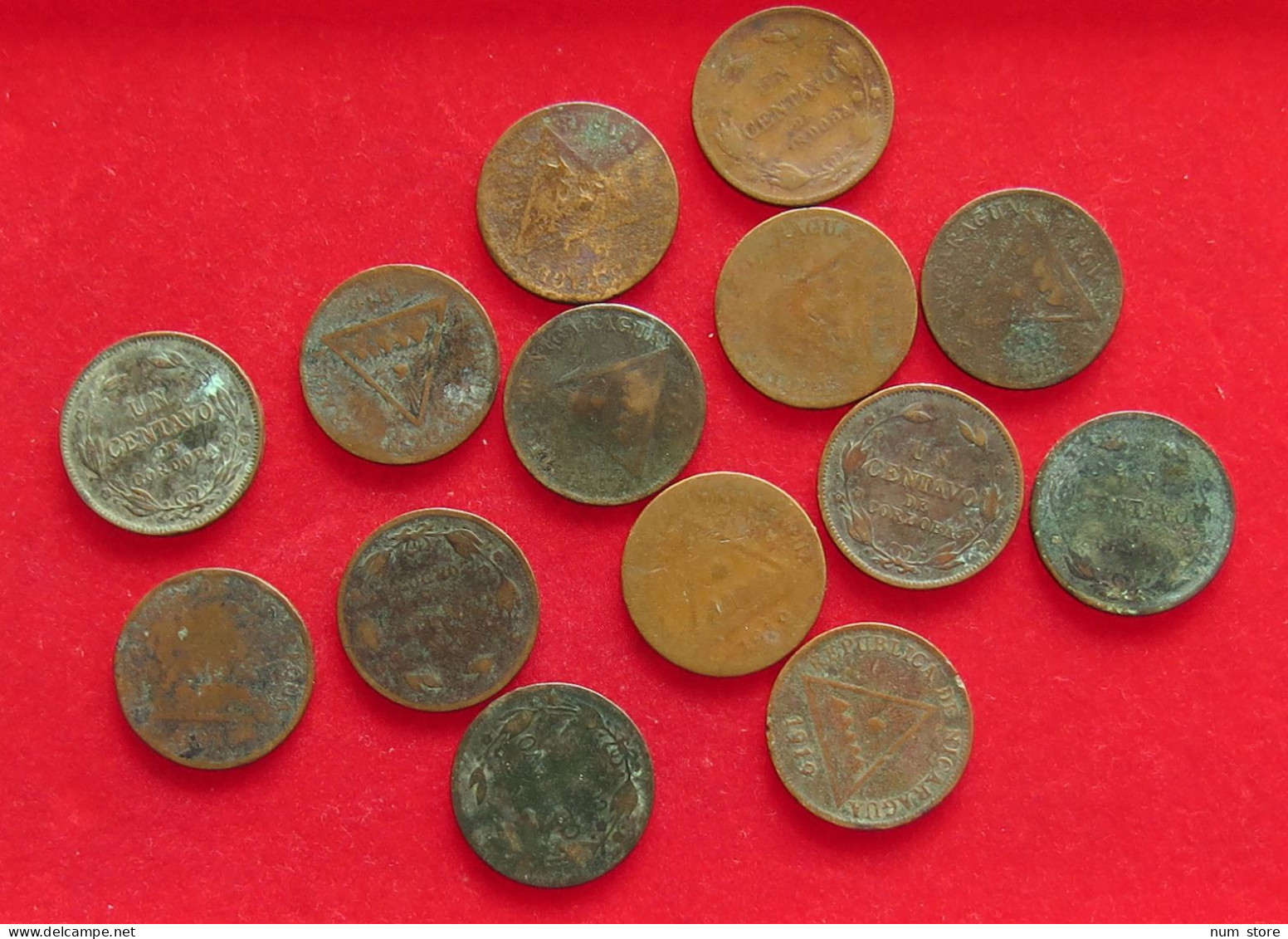 COLLECTION LOT NICARAGUA CENTAVO BEFORE 1945 14PC 53G #xx40 1430 - Nicaragua