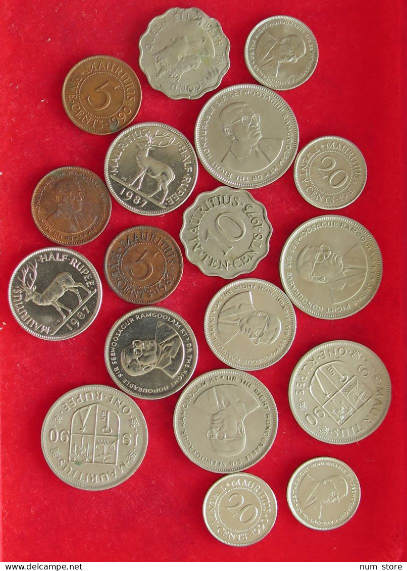 COLLECTION LOT MAURITIUS 18PC 93G #xx40 1542 - Mauritius