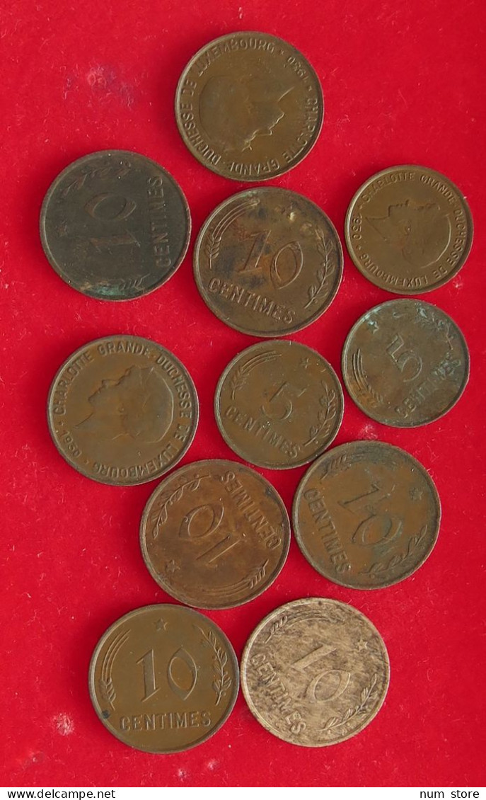 COLLECTION LOT LUXEMBOURG 5 10 CENTIMES 11PC 40G #xx40 1569 - Luxembourg