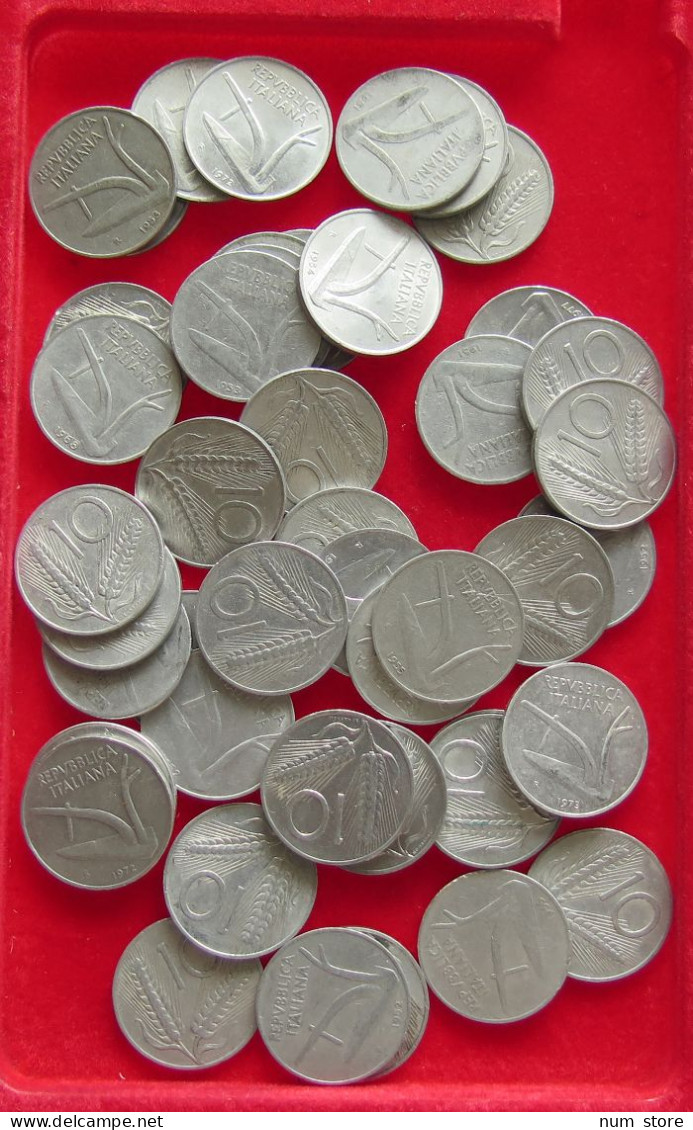 COLLECTION LOT ITALY 10 LIRE 45PC 73G #xx40 1378 - Colecciones