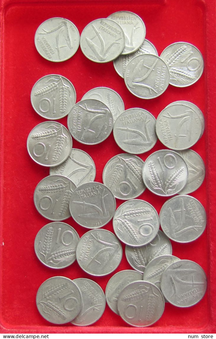 COLLECTION LOT ITALY 10 LIRE 31PC 50G #xx40 1476 - Collections