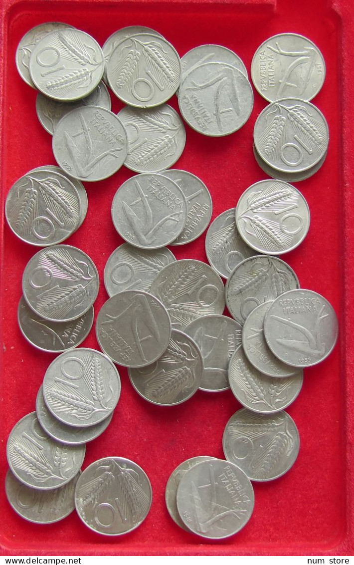 COLLECTION LOT ITALY 10 LIRE 37PC 64G #xx40 1381 - Sammlungen