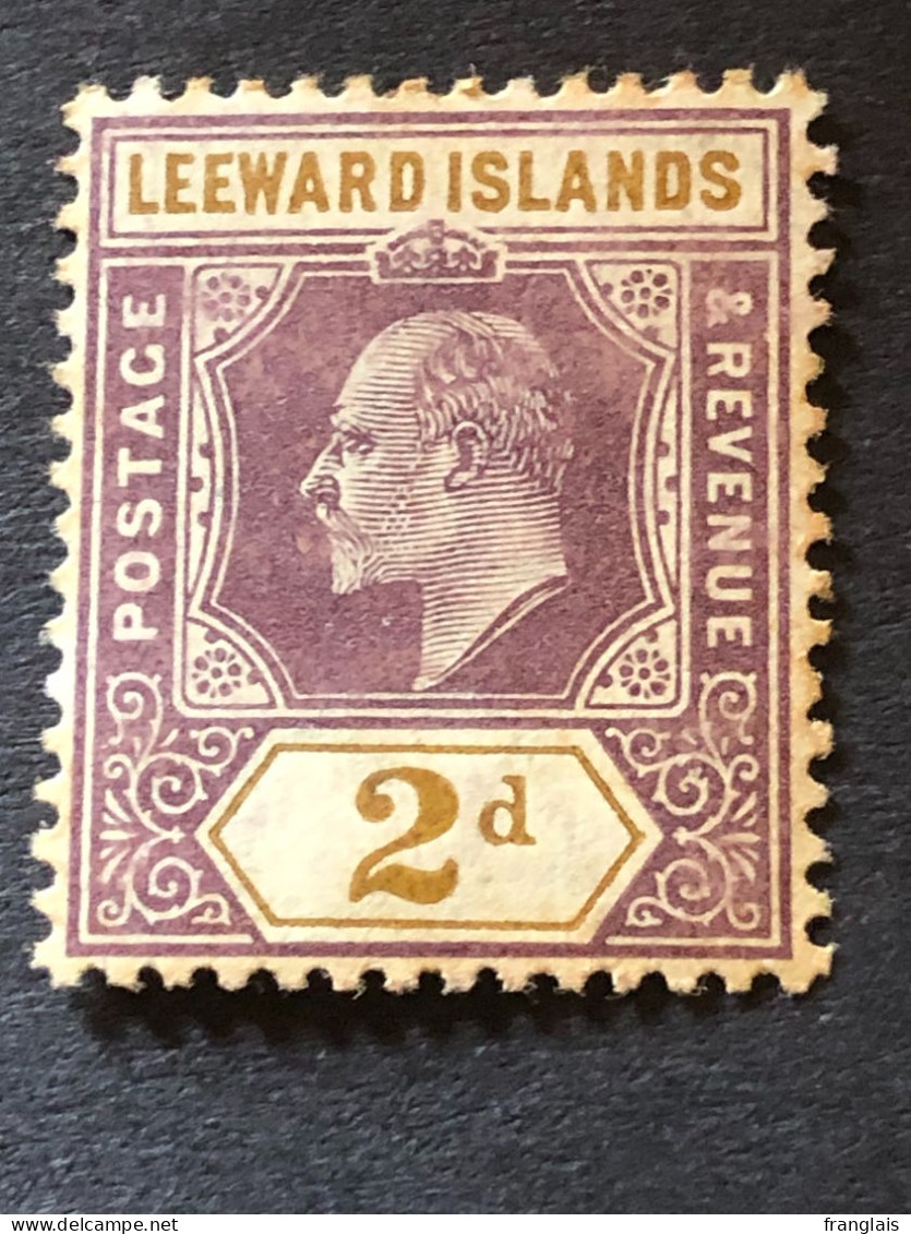 SG 22  2d Purple And Ochre MH * - Leeward  Islands