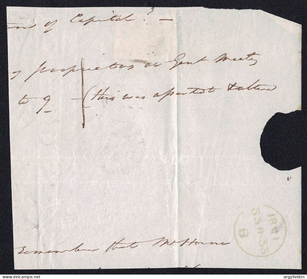 GREAT BRITAIN 1841 1D BLACK PLATE 10 COVER - Storia Postale