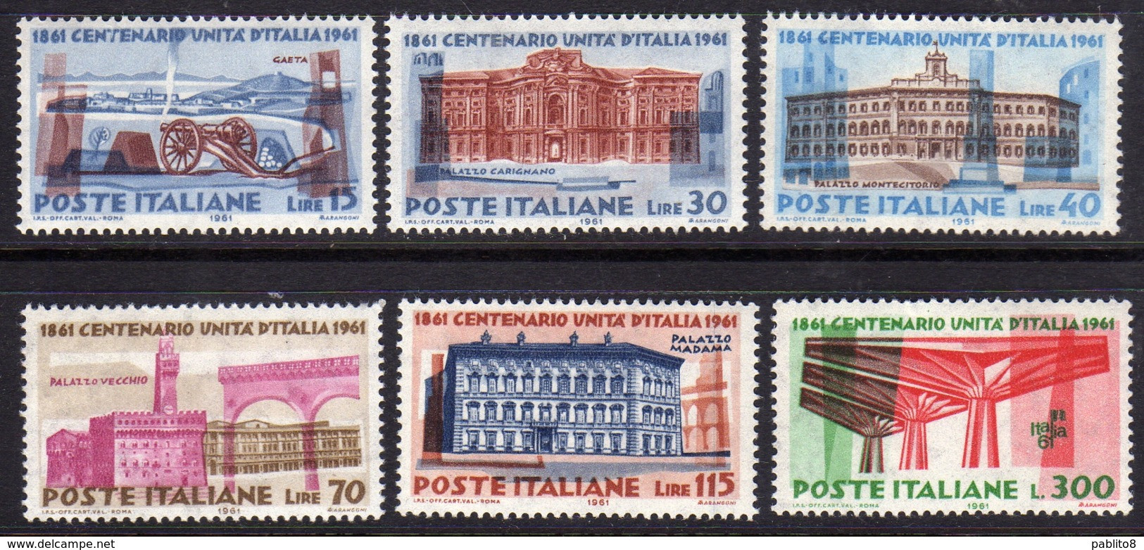 ITALIA REPUBBLICA ITALY REPUBLIC 1961 CENTENARIO UNITA' UNIT CENTENARY SERIE COMPLETA COMPLETE SET MNH - 1961-70:  Nuovi