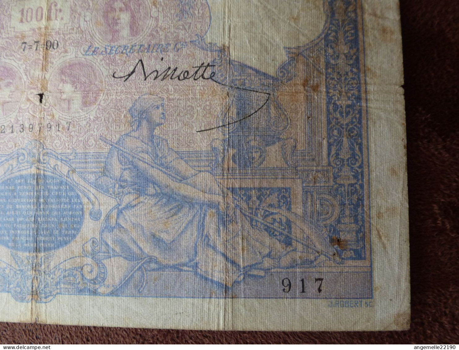 1 Billets De  100 FR  BLEU  DE 1890 / FAY 21/03  TB - ...-1889 Anciens Francs Circulés Au XIXème