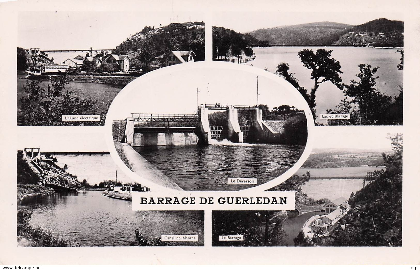 Guerledan - Barrage - Multivues   - CPSM °J - Guemene Sur Scorff