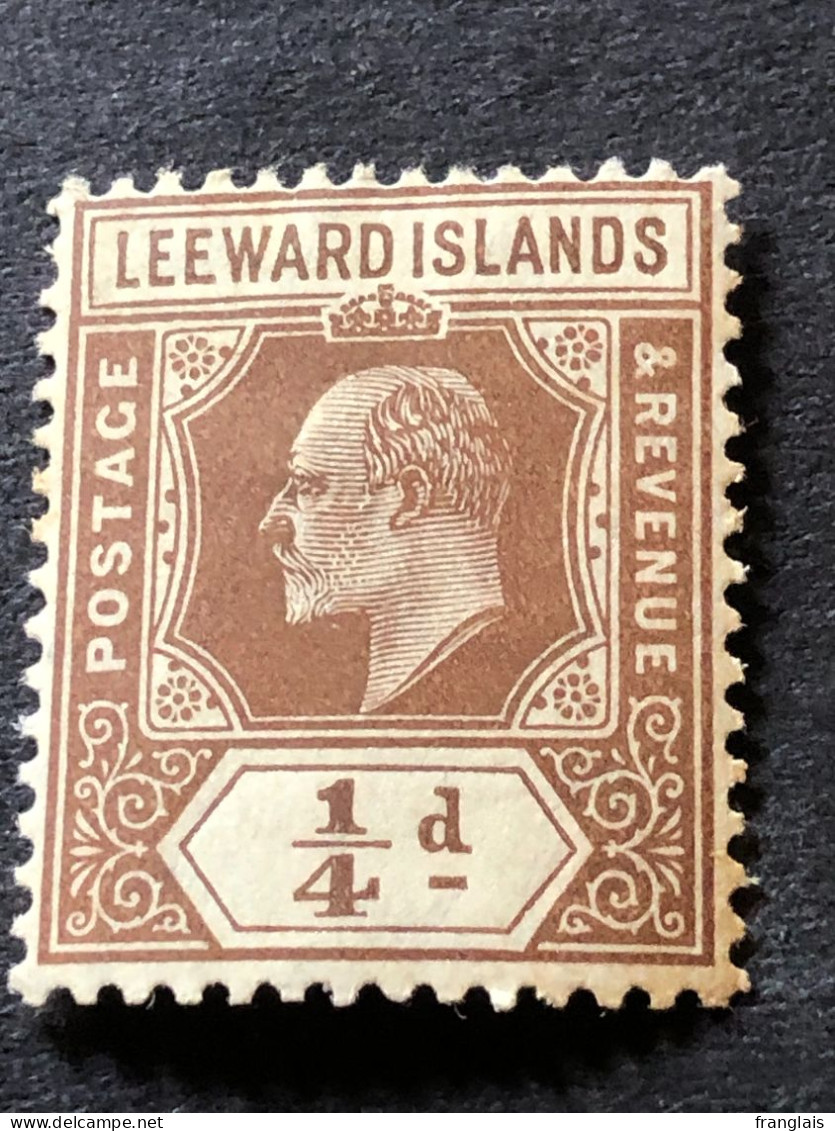 SG 36  ¼d Brown MH * - Leeward  Islands