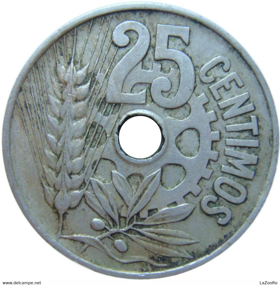 LaZooRo: Spain 25 Centimos 1934 VF / XF - 25 Centimos