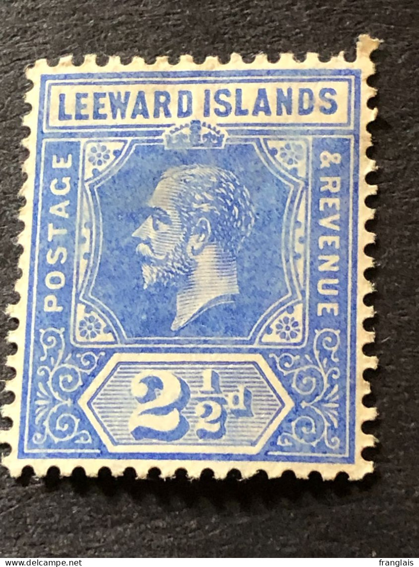 SG 40  2½d Bright Blue MH * - Leeward  Islands