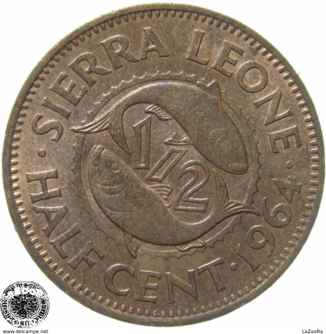 LaZooRo: Sierra Leone 1/2 Cent 1964 UNC - Sierra Leona