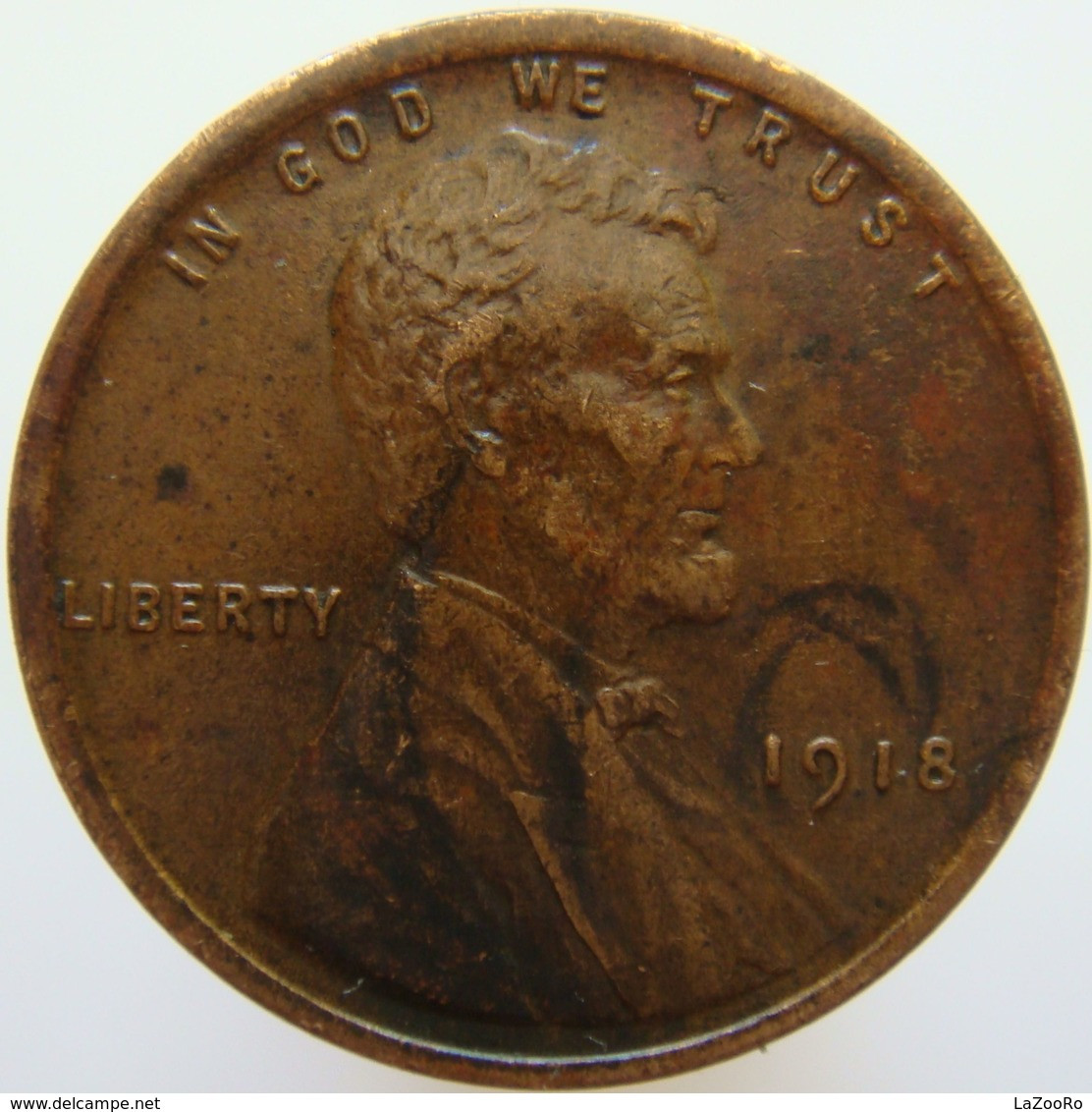 LaZooRo: United States Of America 1 Cent 1918 VF / XF - 1909-1958: Lincoln, Wheat Ears Reverse