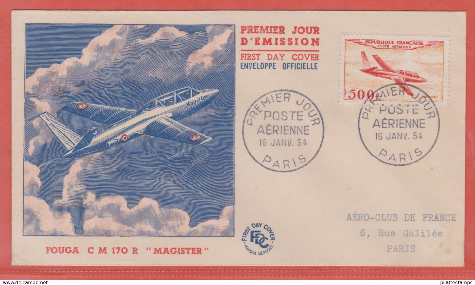 FRANCE PA 30/33 4 FDC DE PARIS - 1950-1959