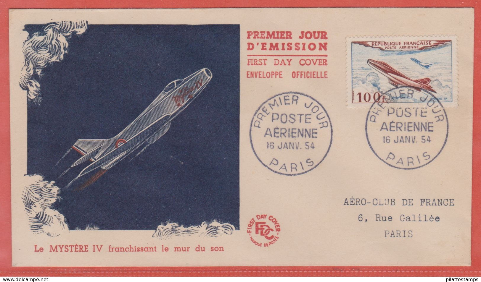 FRANCE PA 30/33 4 FDC DE PARIS - 1950-1959