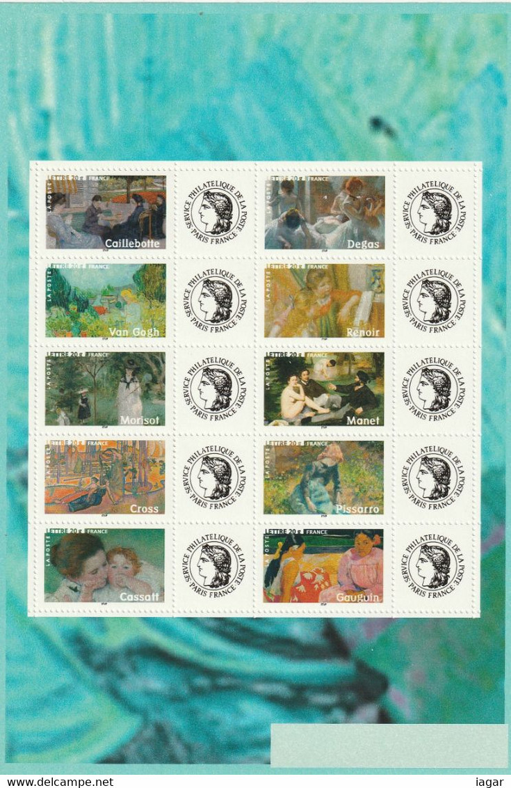 FRANCIA 2006 - PEINTURE, LES IMPRESSIONNISTES - VIGNETTE CERES -  FEUILLET - Unused Stamps