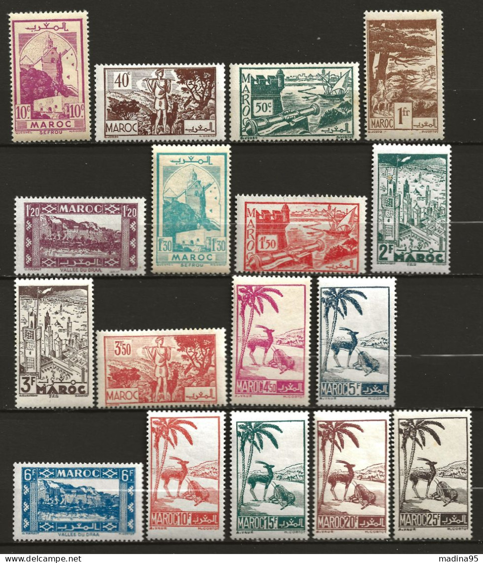 MAROC Colo:, **, N° YT 224 à 237, Série, Le N°228 Ch., TB - Unused Stamps