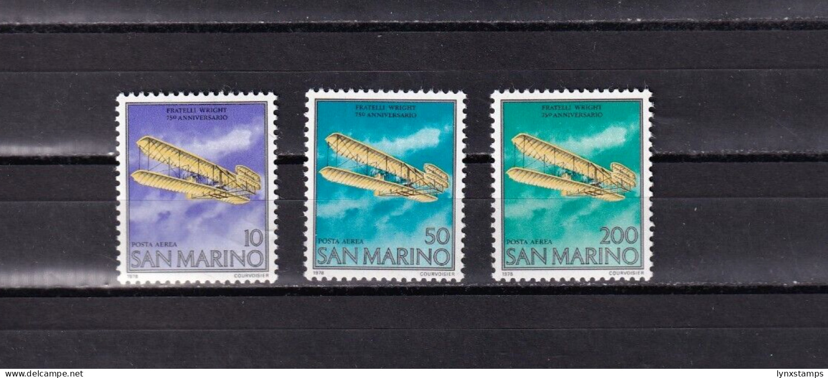 SA04 San Marino 1978 75th Anniv First Flight Of Wright Brothers Mint Stamps - Nuovi
