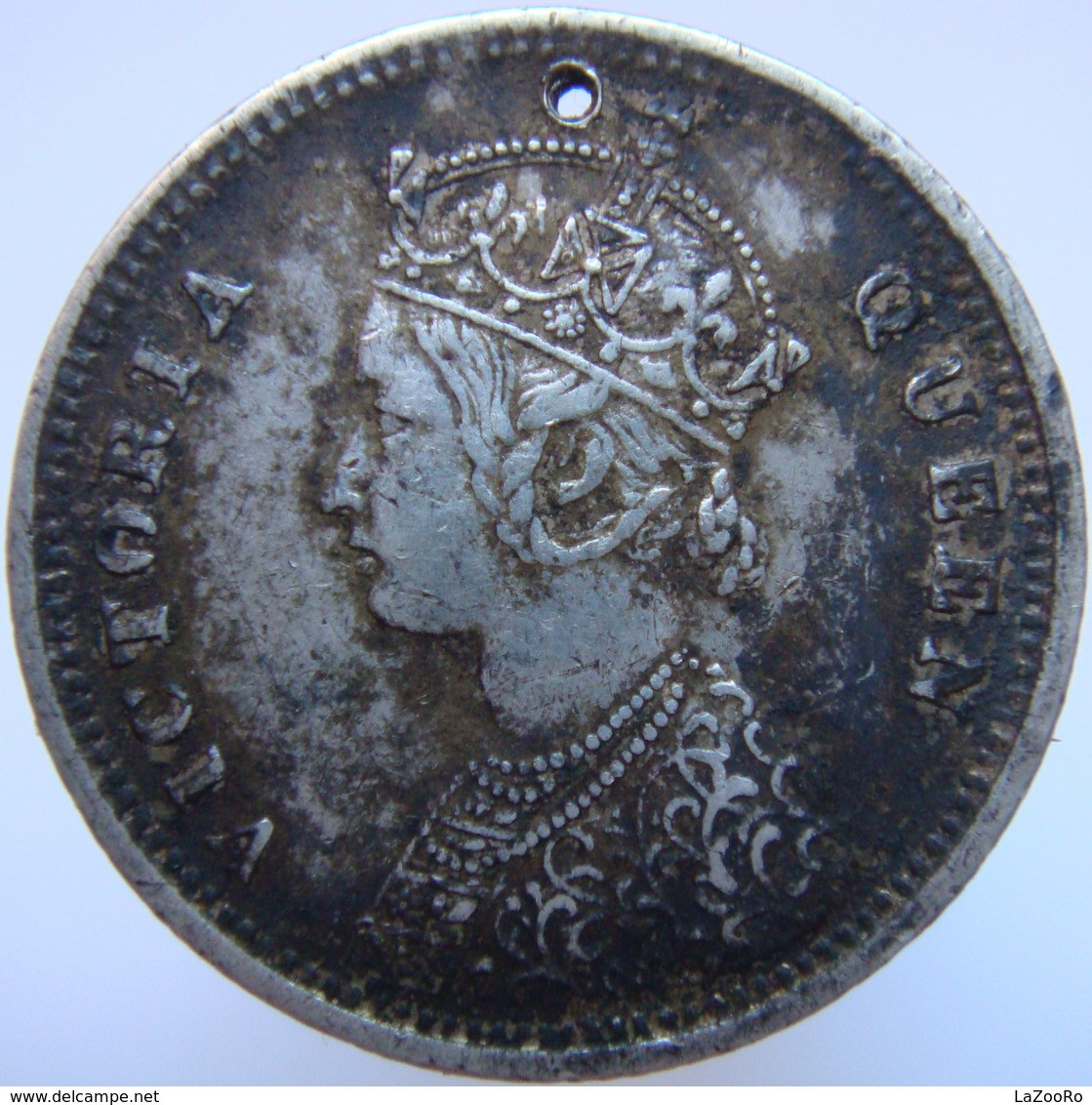 LaZooRo: British India 1/4 Rupee 1862 VF - Silver - Colonias