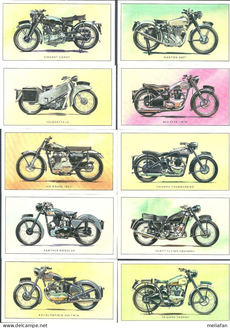 W100 - SERIE COMPLETE 24 CARTES GOLDEN ERA - BRITISH MOTOR CYCLE OF THE FIFTIES - TRIUMPH BSA NORTON - Motor Bikes