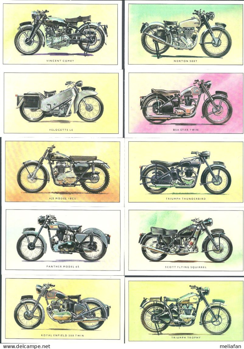 W100 - SERIE COMPLETE 24 CARTES GOLDEN ERA - BRITISH MOTOR CYCLE OF THE FIFTIES - TRIUMPH BSA NORTON - Motorräder