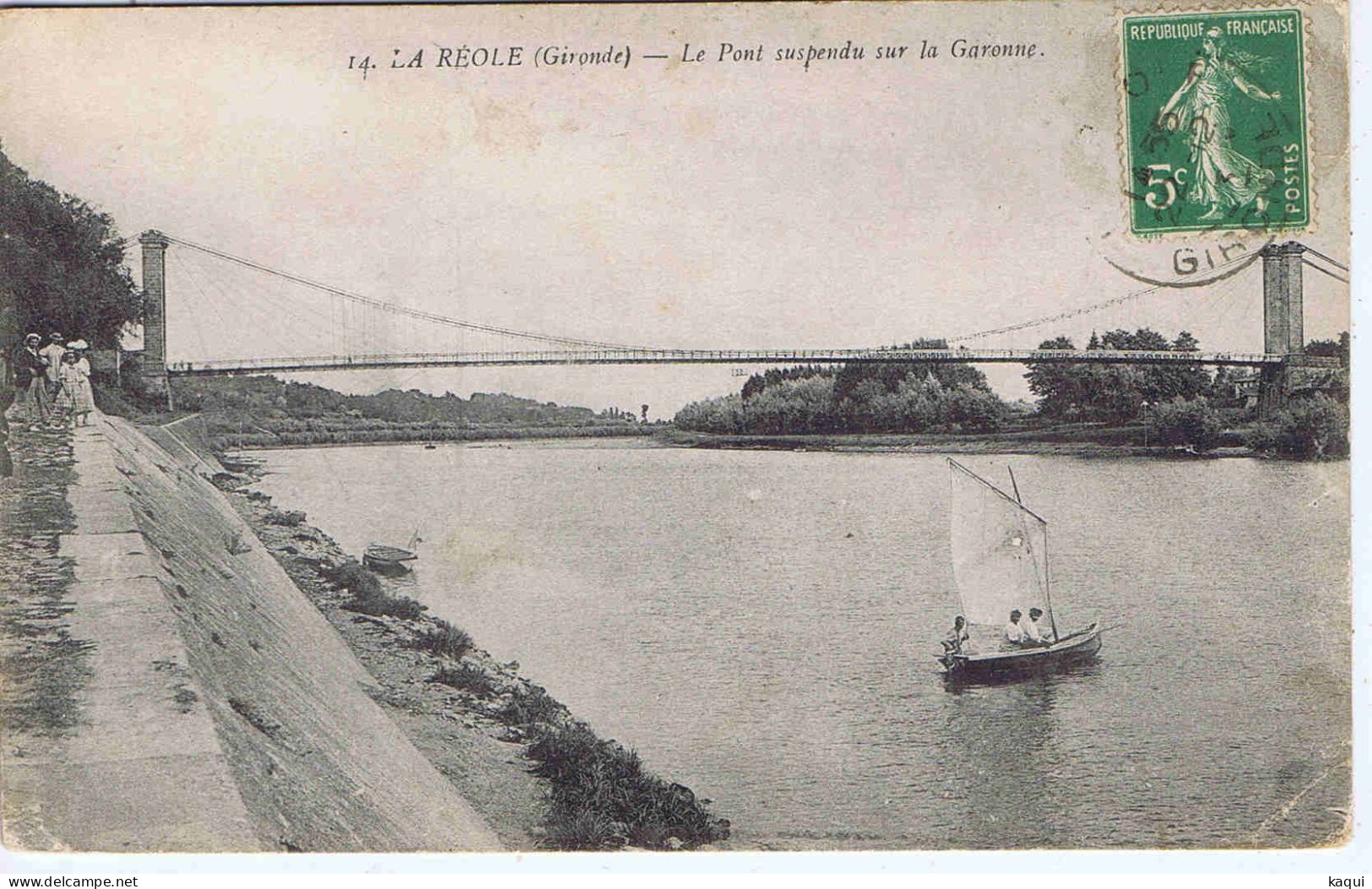 GIRONDE - LA REOLE - Le Pont Suspendu Sur La Garonne - Vigouroux, éditeur - N° 14 - La Réole