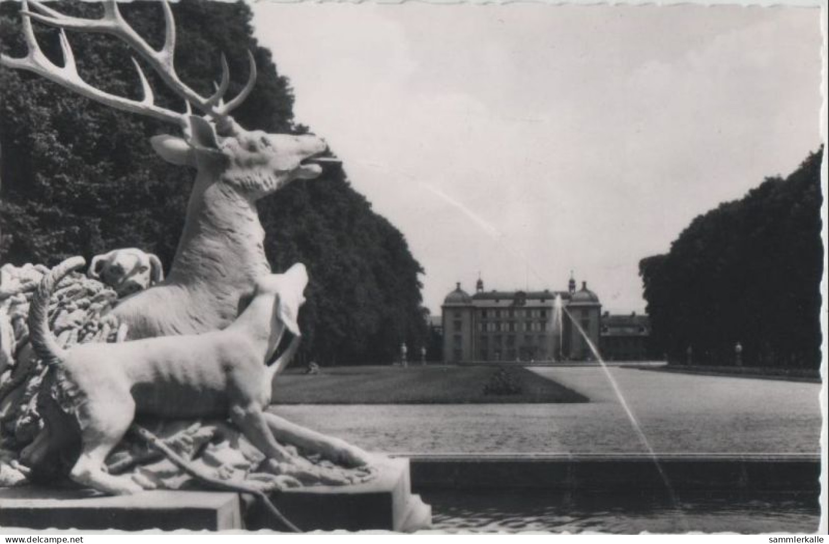 71552 - Schwetzingen - Hirschgruppe Mit Blick Zum Schloss - 1962 - Schwetzingen