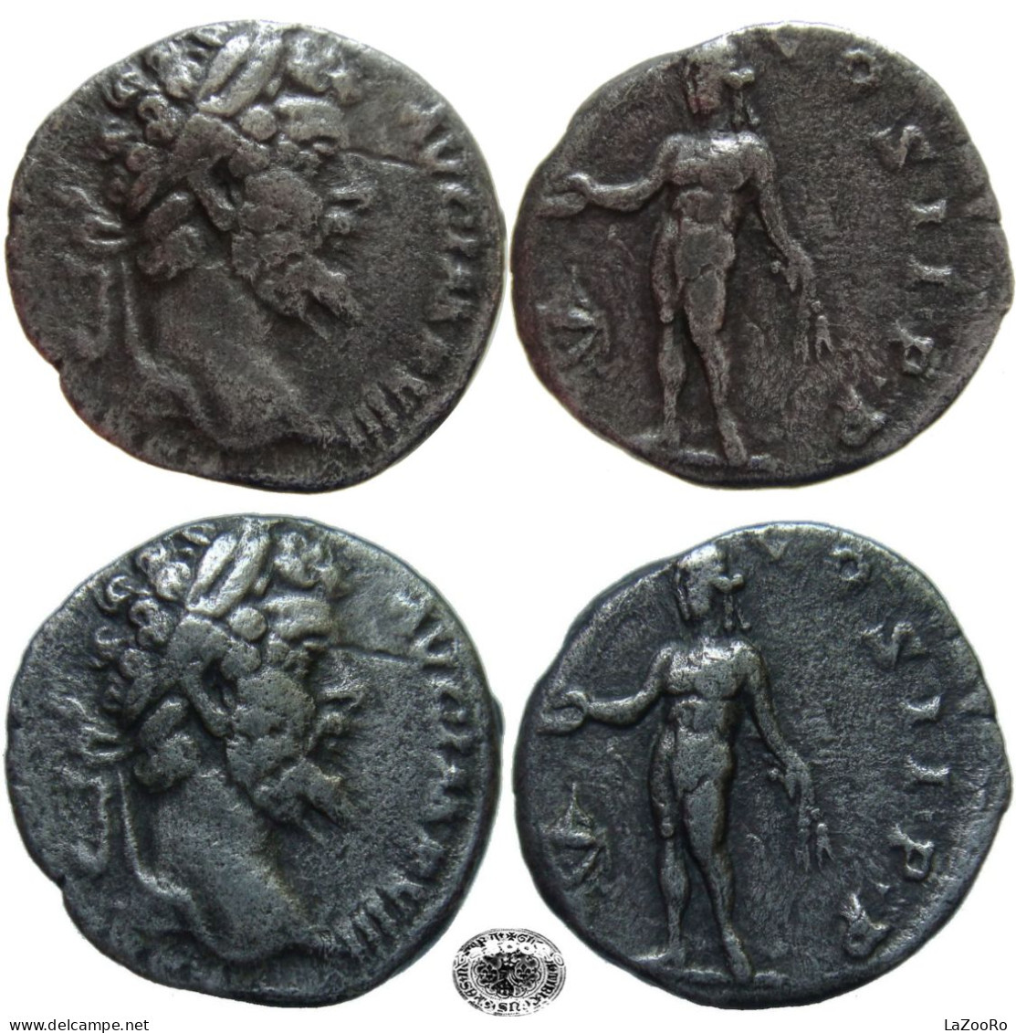 LaZooRo: Roman Empire - AR Denarius Of Septimius Severus (193-211 AD), PM TR P V COS II PP, Genius - The Severans (193 AD To 235 AD)