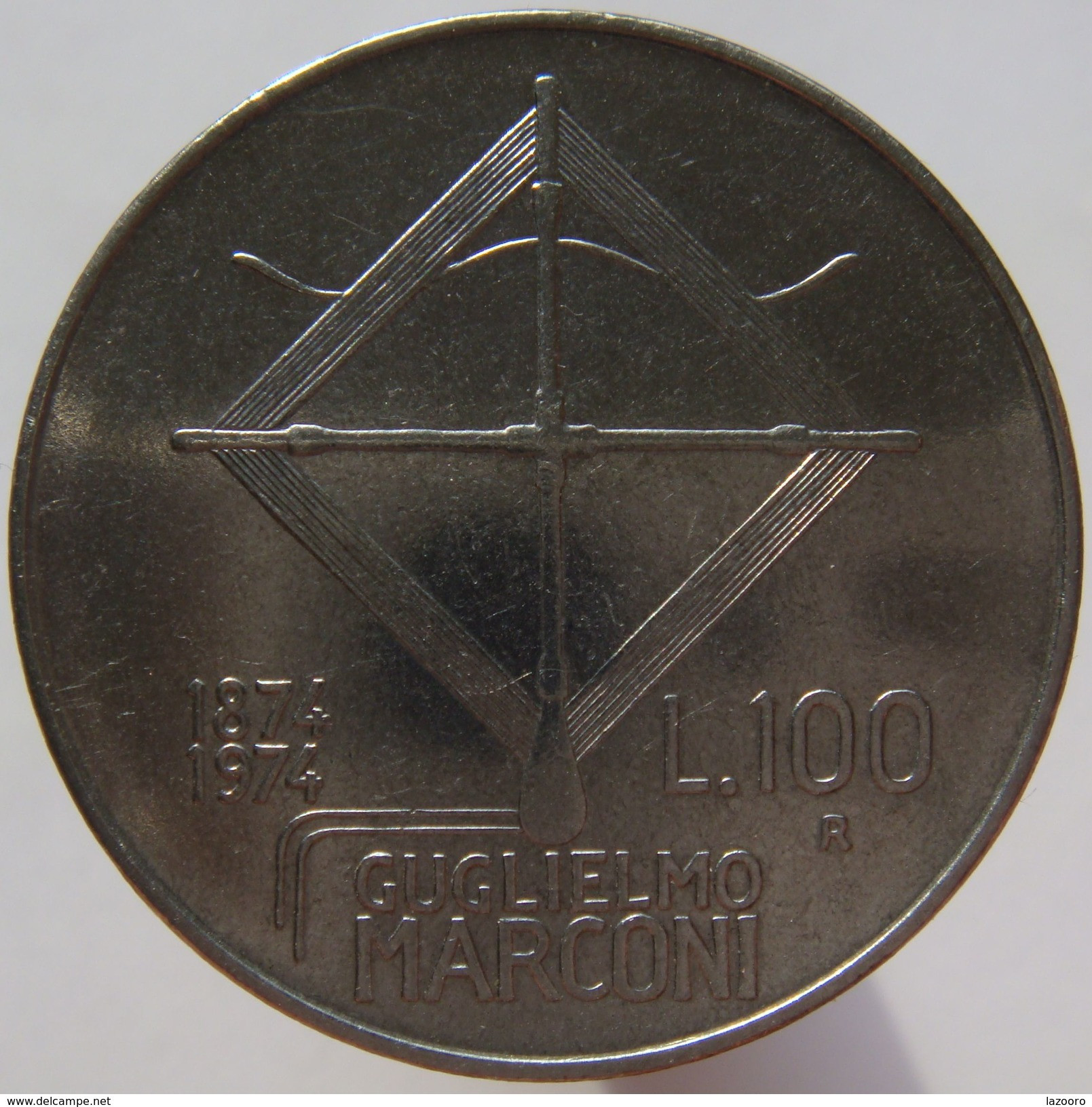 LaZooRo: Italy 100 Lire 1974 Marconi UNC - Commémoratives