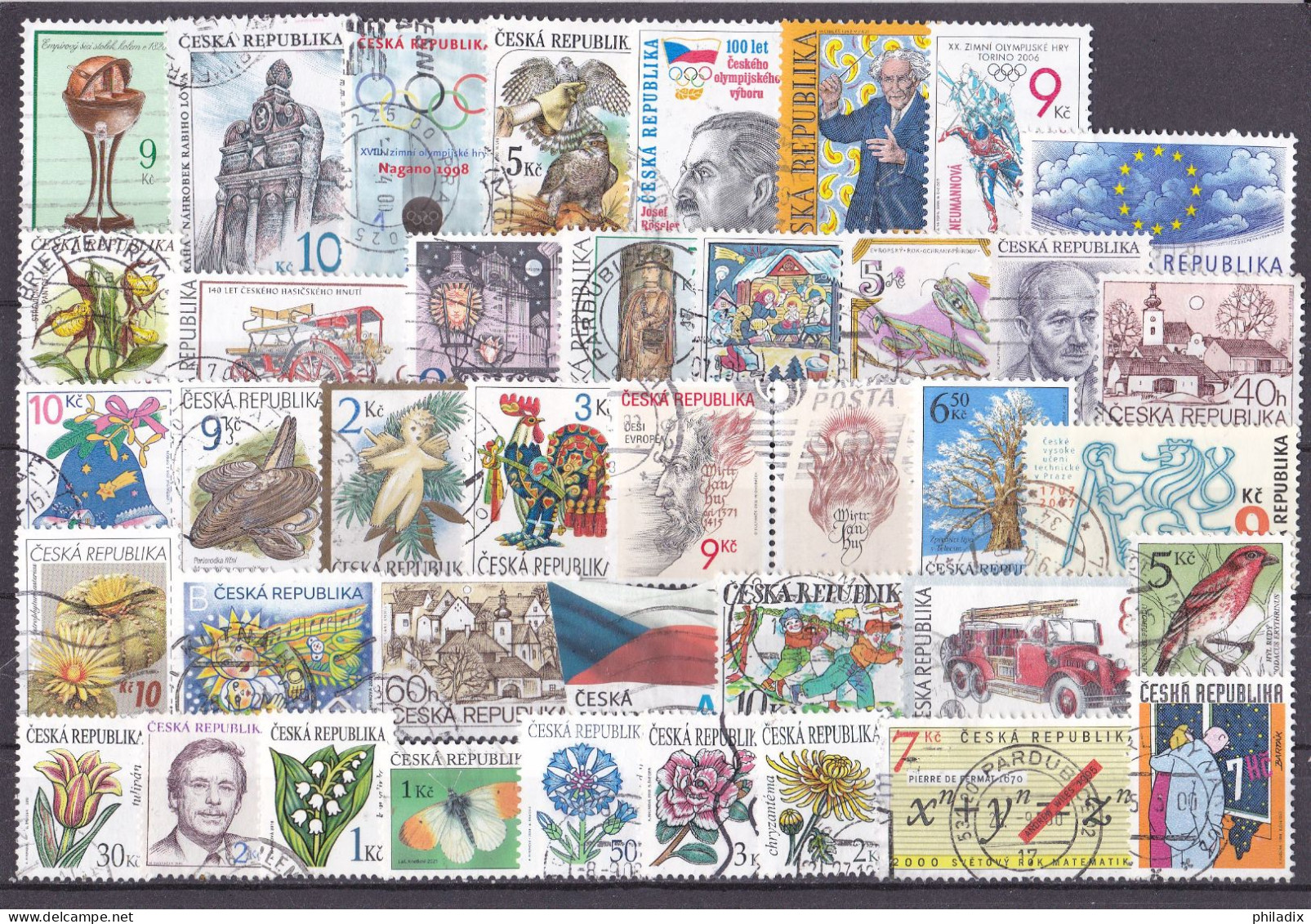 # Tschechische Republik Lot Von 39 Diversen Marken Various-Diverses Stamps O/used (R1-8/2) - Colecciones & Series