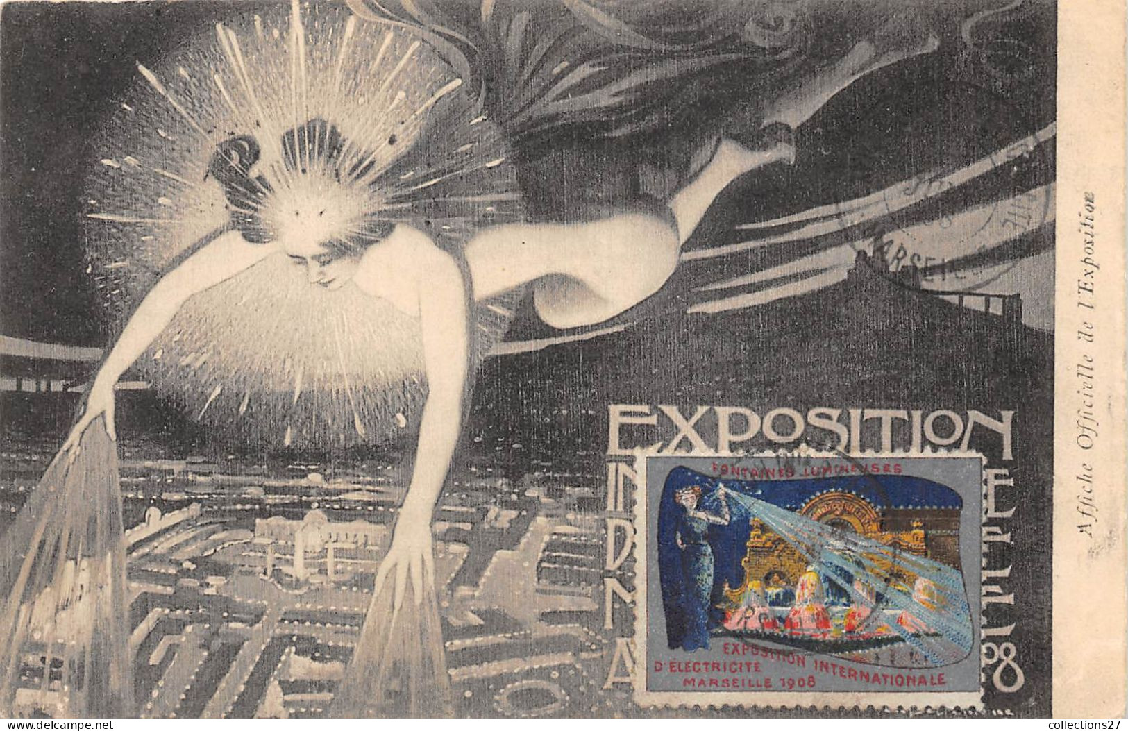 13-MARSEILLE- EXPOSITION D'ELECTRICITE 1908 ( Voir Timbre ) - Internationale Tentoonstelling Voor Elektriciteit En Andere