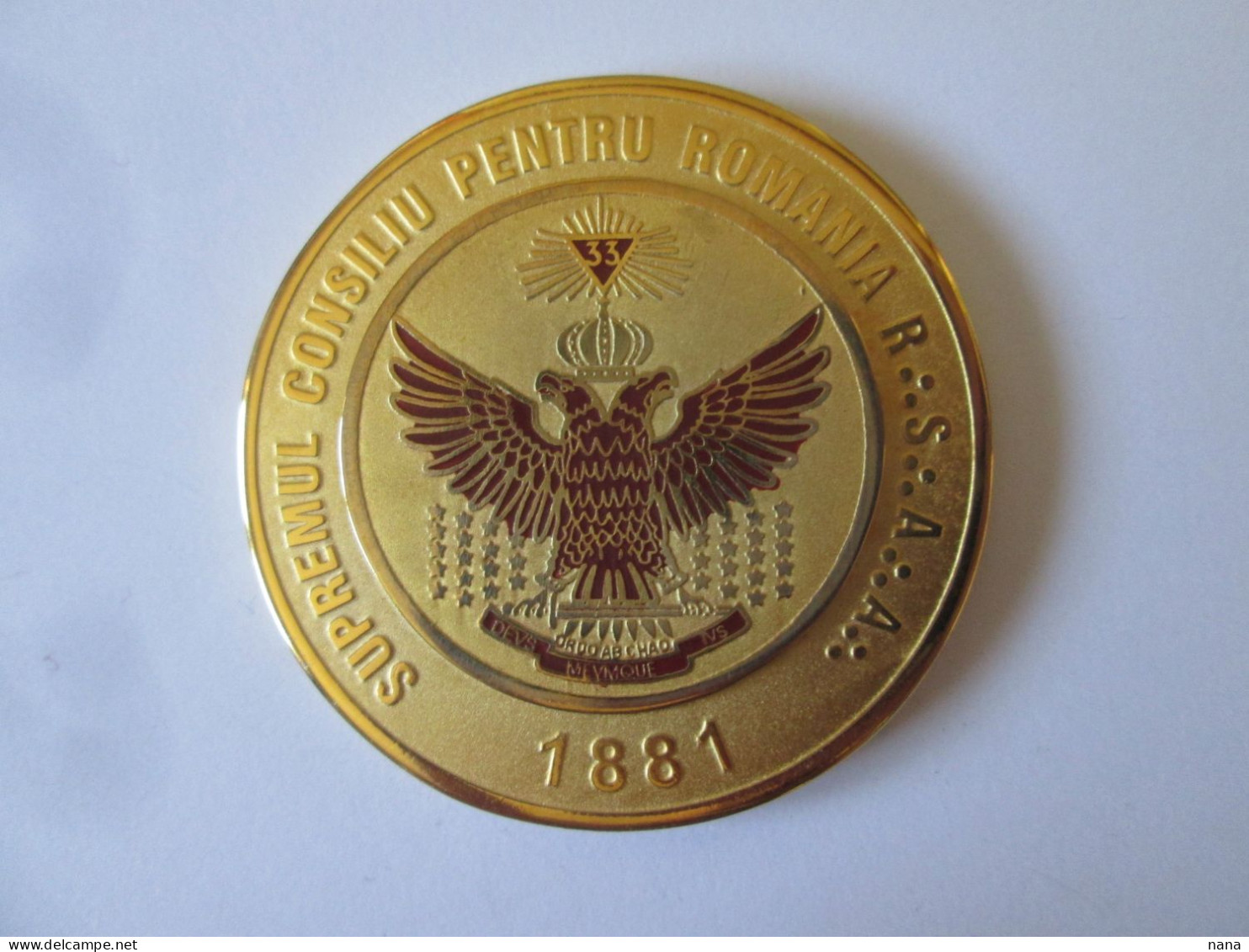 Rare! Medaille Maconnique Roumaine 2011:130 Ans De Fidelite/Romanian Masonic Medal 2011:130 Years Of Loyalty - Autres & Non Classés