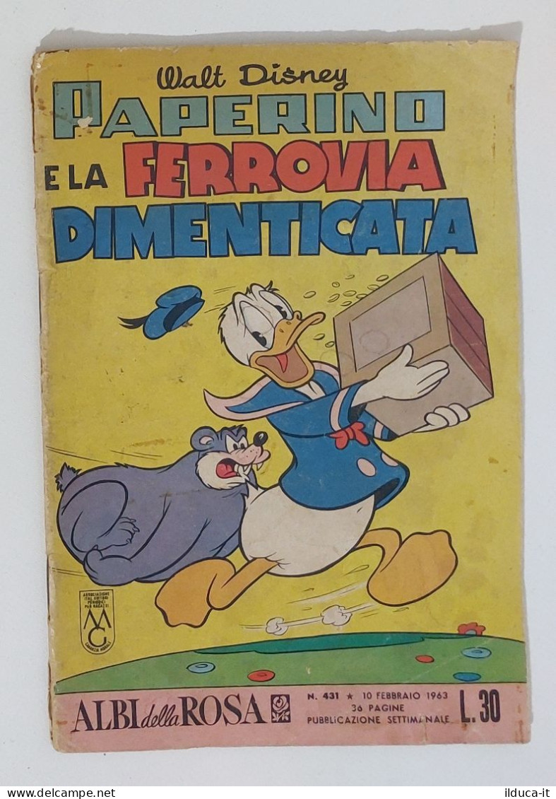 60864 Albi Della Rosa N. 431 - Paperino E La Ferrovia Dimenticata - 1963 - Disney