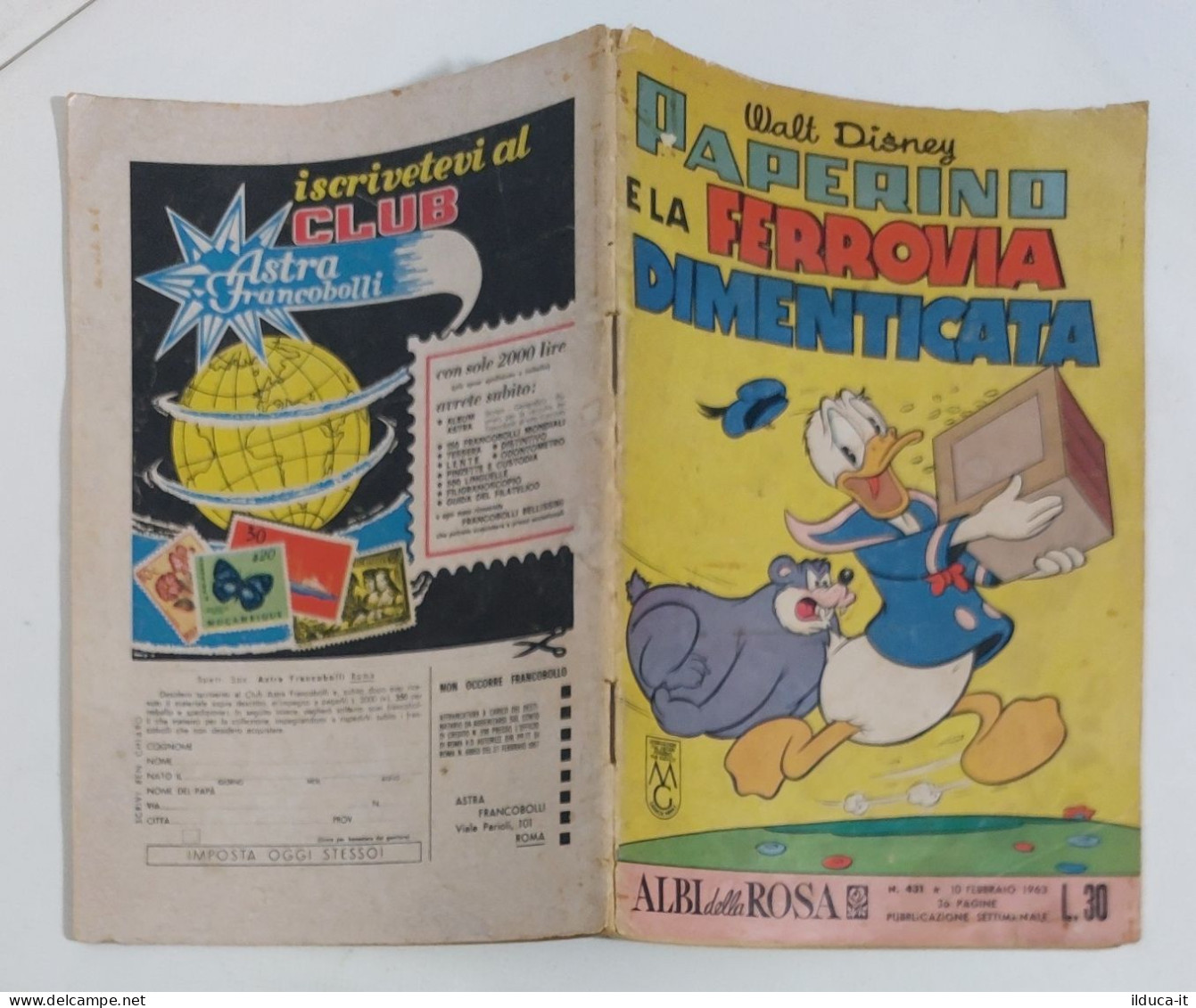 60864 Albi Della Rosa N. 431 - Paperino E La Ferrovia Dimenticata - 1963 - Disney